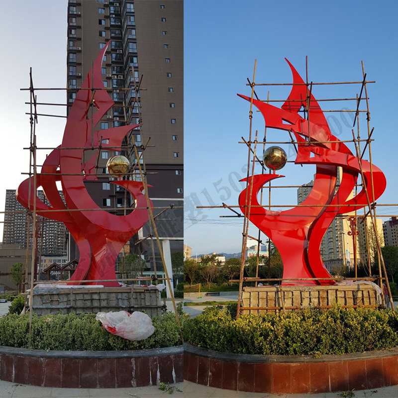 大型不銹鋼雕塑，不銹鋼鳳凰雕塑，小區(qū)不銹鋼景觀雕塑