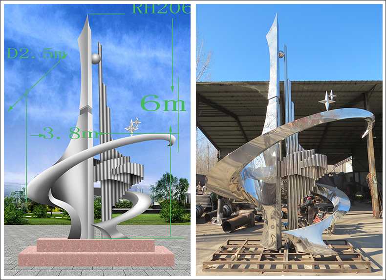 大型不銹鋼雕塑，不銹鋼雕塑廠家，室外大型景觀雕塑