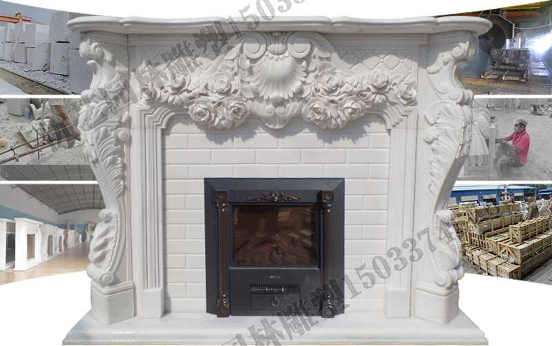 石雕壁爐架制作，石雕壁爐架制作流程，石雕壁爐架工廠