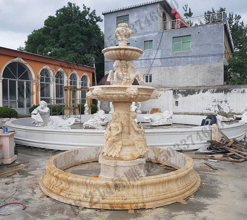石雕噴泉，景觀人物噴泉，歐式噴泉