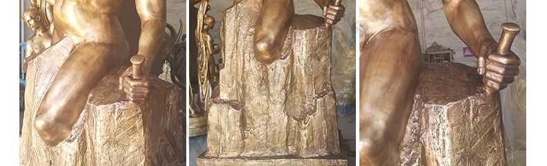 自我雕刻銅雕塑，銅自我雕刻，雕刻自我人物銅雕塑