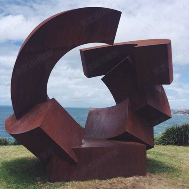 耐候鋼雕塑，室外抽象耐候鋼雕塑